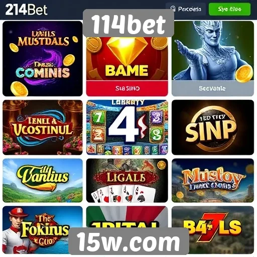 Jogos populares disponíveis na plataforma 114bet